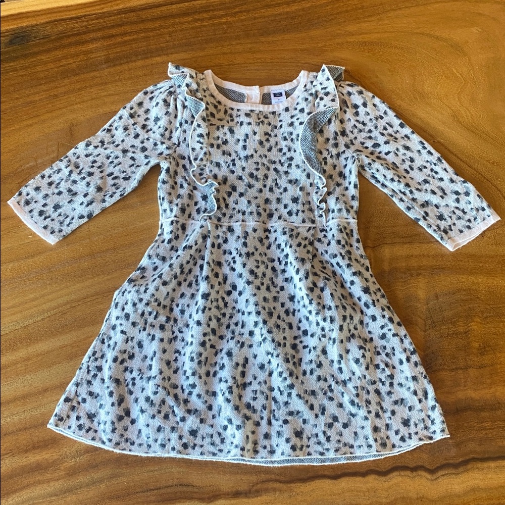 Janie and Jack White and Black Leopard Print Dress
